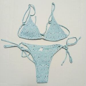 Floral Print Reversible Bikini Size Small